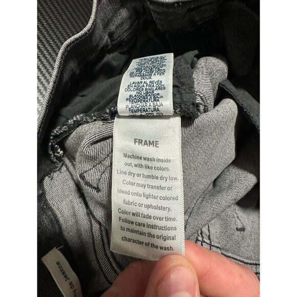 Frame Denim Women's Skinny Jeans - Black and Gray - Picture 11 of 15